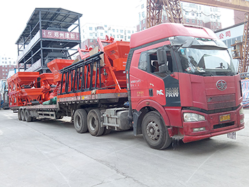 Компания Jianxin снова приветствует бум закупок оборудования поставку бетоносмесителя 750 дозировочную машину 800 и клиентов Shangqiu.