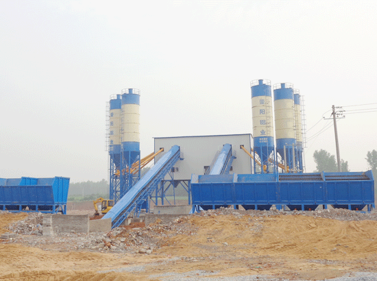 Строительство бетонного завода HZS120 в Наньян, Хэнань