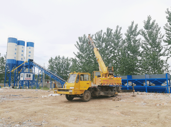 Строительство бетонного завода HZS60 в Чжоукоу, Хэнань