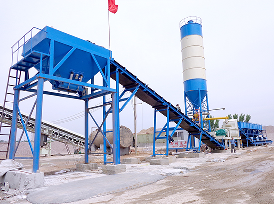 Проект на смесительный завод для стабилизированного грунта500 тон в час в Уезд Ци, Мэнчжоу